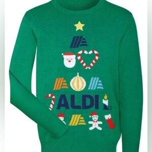 Green ALDI Christmas Sweater